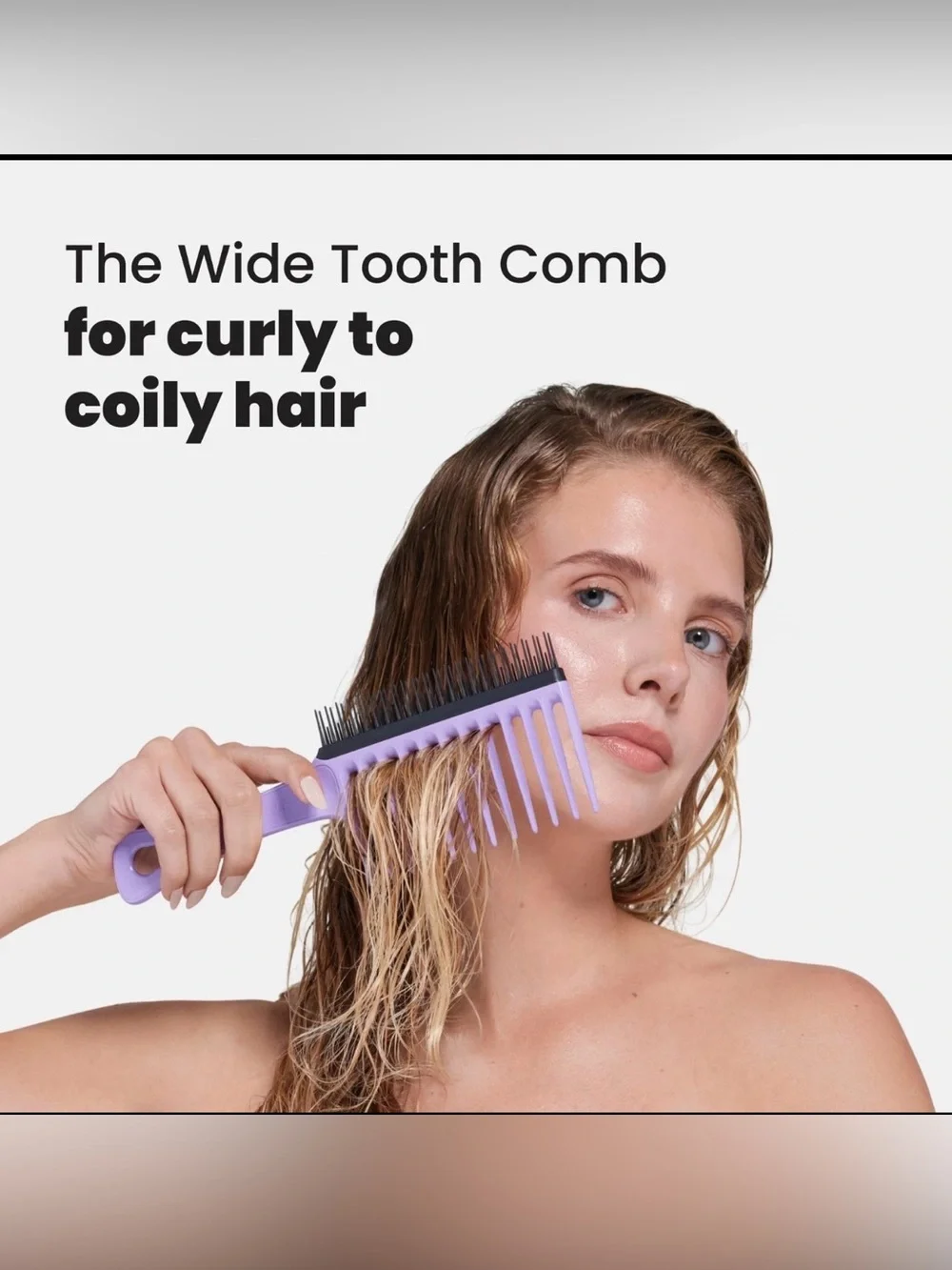 Tangle Teezer The Wide Tooth Comb for Curly Hair One Size Lilac Brand New in Box